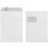 Herlitz, buste per lettere, formato C4, 90 g, aletta adesiva, con finestra, con stampa interna, termosigillate, bianco 25 pezzi