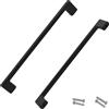 Aerzetix - C63899 - Set di 2 maniglie per mobili interasse 160mm - porte armadio cassetto decorazione interno arredamento cucina soggiorno assemblaggio - in metallo - finitura nero opaco