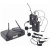 PROEL EIKON WM700DH (DUAL) - Coppia microfoni wireless ad Archetto per karaoke, canto e live, Nero