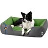 BedDog® Lupi Letto per Cane/Gatto Cuccia S Fino a XXXL, 24 Colori a Scelta, Cuscino per Cane, Divano per Cane, Cestino per Cane, Grigio/Verde L