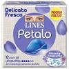 Fater Lines Petalo Blu Assorbente Con Ali Ultrasottile 12 pezzi