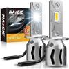 NATGIC H3 LED Lampadina, H3 Lampadine per Fari a LED +500% Luminosità 16000LM 80W 6500K Bianco Xeno Kit di Conversione per Auto ad alto/basso Fascio di Ricambio della Lampada Alogena (2 Pezzi)
