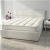 Italian Bed Linen Topper Matrimoniale in Microfibra con Imbottitura di 300gr/mq - NON SCIVOLA con Cinghie Angolari - Trapuntato per Mantenere Uniforme l'Imbottitura e la Morbidezza nel Tempo (160x195cm)