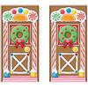 Beistle, copertura per porta della casa di pan di zenzero, 2 pezzi, decorazione invernale, 76,2 cm x 15,7 cm, multicolore