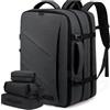 LOVEVOOK Zaino da Viaggio Cabina 45x36x20 cm con Compartimento per Laptop 15,6 Pollici, Bagaglio a Mano per EasyJet e Ryanair, Grigio