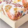 Jemiipee Lenzuolo con Angoli 180x200 cm Letto Matrimoniale Maxi - Lenzuola Sotto con Angoli Floreale in Microfibra a Motivo Autunno Rami e Foglie - Giallo