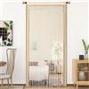HSYLYM String Tenda per porte Decorazioni per finestre Divisorio Decorazioni per stanze Tenda singola per finestra 90x200cm Beige