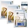 CABBEL set di 3 cornici DIN A4 21x30 in legno MDF con vetro acrilico infrangibile, ideale per collage, ritratti