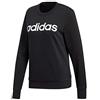 Adidas Essentials Linear Crewneck, Felpa Donna, Nero (Black/White), S 40-42