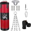ZERUIDM Set di sacchi da boxe da appendere, non riempiti, pesanti sacco boxe per adulti e bambini, set da boxe con fasce per le mani, ganci per sacco da boxe, per MMA, Muay Thai, Karate, Taekwondo