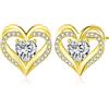 CDE Orecchini Cuore d'Amore Argento Regalo Donna di Compleanno | Moda Orecchini Gioielli Donna Anniversario Natale San Valentino Regalo per Lei/Fidanzata/Mogile/Sorella/Amica/Mamma