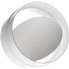 EUROPLAST Ø 100mm Connettore Per Tubo Tondo - Giunto/Raccordo per Tubi di Ventilazione - Con Valvola Antiritorno - Plastica PVC