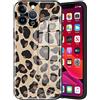 Yoedge Glitter Cover per Apple iPhone 13 Pro 6,1, Morbido Silicone Custodie Antiurto, Rigida Originale Case con Moda Disegno, Squishy Paraurti Case per iPhone13 Pro Cellulari, Leopardato