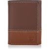 Timberland Leather Trifold Wallet with ID Window Accessori da Viaggio-Portafogli Tri-Fold, Marrone/Marrone Chiaro, Taglia Unica Uomo