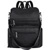 ECOTISH Zaino Donna in Cuoio Morbido Daypack Scuola Casual 2 in 1 come Zaino e Tracolla,Borsa e Zaino a Spalla in Moda da Donna per Scuola, Shopping, Universita, Liceo e Viaggio