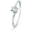 Bliss Anello Rugiada in oro bianco e diamanti 0.05 ct