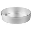 Pentole Agnelli Family Cooking Alluminio Tortiera Cilindrica con Anello, Argento, 30 cm