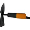 Fiskars Zappetta a due punte, Piatta e appuntita, Testa di attrezzo, Lunghezza: 18,5 cm, Testa in acciaio, Nero/Arancione, QuikFit, 1000734