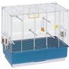 Ferplast Gabbia Voliera per Uccelli PIANO 4 Gabbia per Uccelli, Canarini, Bengalini, Cocorite, Inseparabili, in Metallo, Accessori inclusi Posatoi Mangiatoie Girevoli, 59 x 33 x h 55 cm, bianco