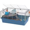 FERPLAST Gabbia Roditori CRICETI 15 per Criceti, in Metallo, Accessori inclusi: Mangiatoia, Beverino, Casetta, Ruota, Ripiano, Scaletta. 78x48xh39cm