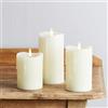 Lights4fun Set di 3 Candele TruGlow® ad Effetto Cera Colante con LED Bianco Caldo a Pile per Uso in Interni