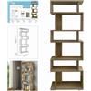 URBAN LIVING Scaffalatura Con 6 Ripiani, Colore Legno