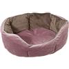 Ferplast Divanetto per Cani e Gatti QUEEN 45 con Cuscino, Cuccia imbottita Double-face, Velluto, Lavabile, Rosa