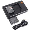 DSTE - Confezione da 2 batterie DB-110 e caricabatterie doppio micro USB compatibili con fotocamera DB 110 e Ricoh GR III, Ricoh GR IIIx, Ricoh WG-6, Ricoh G900, Ricoh G900SE