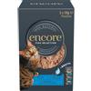 Encore Cibo Umido per Gatti Adulti, Assortimento di Pesce in Brodo Confezione da 4 x 5 Bustine da 50g