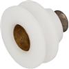 Amig - Cuscinetto Box Doccia | Set di 2 Unità | Ø 25 x 19 mm | Cuscinetto Semicircolare e Vite M5x8 | Per Porte Scorrevoli delle Docce | Nylon Bianco
