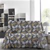 GC ARREDOCASA Gran Foulard Per Divano 260x290cm - GINKO GIALLO - Telo Copritutto Matrimoniale Multiuso Copriletto, Telo Copridivano in Cotone Matrimoniale, Telo Arredo 100% finissimo Cotone