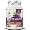 Optima Naturals Colours of Life Resveratrolo Plus - Integratore di Resveratrolo - Antiossidante, Supporta la normale Funzionalità dell'Apparato Cardiovascolare - Senza Glutine e Vegano, 60 Compresse