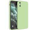 Mixroom - Cover Custodia Case per iPhone XR Protezione Copre Fotocamera in Silicone TPU Opaco con Bordi Piatti Colore Verde Mela