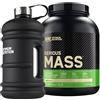 Optimum Nutrition Serious Mass Proteine Whey in Polvere Integratore Calorico per Sviluppo Muscolare e Aumento Massa Gusto Vaniglia 8 Porzioni 2,73Kg + BORRACCIA GRANDE