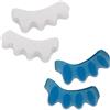 KYLOS 2 paia Separadita per piedi, Raddrizza dita piedi, Separatore dita del piede, Separa dita piedi, Separatori per dita in silicone, Per separazione delle dita piedi, Sollievo dal dolore(Blu e Bianco)