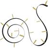 Kartell Bookworm Mensola da Parete, 17 Reggilibri, PVC, Nero Oro