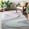 Cinknots Area Tappeti per Soggiorno, Moderno Astratto Tappeto Morbido Pile Sala da pranzo Camera da letto Home Decor Tappeto antiscivolo (120 x 160 cm, Grigio/Rosa)