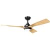 reiga 132CM Ventilatore da Soffitto con Motore CC Luce LED Dimmerabile, 3 Pale Dipinte a Mano, Timer, Funziona con Alexa WIFI Smart APP e Telecomando