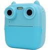 Bewinner Fotocamera a Stampa Istantanea per Bambini, Regali di Compleanno di Natale per Ragazze e Ragazzi, Fotocamera Digitale per Bambini 1080P, Doppio Obiettivo Anteriore Posteriore (Blu)