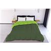 Italian Bed Linen Trapunta ELEGANT Invernale Imbottita, Verde Scuro/Verde Mela, Matrimoniale 260x260cm