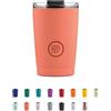 Cool Bottles - Tumbler - Bicchiere Termico in Acciaio Inossidabile - 330 ml - Pastel Coral - Tazza da Caffè - Coperchio Ermetico - Bevande Fredde 10 ore e Calde 5 ore - Finitura Antimacchia