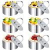 Ovtai Anello per Torte, 6 Pezzi Coppa Pasta, Acciaio Inossidabile Coppapasta Tondi, Riutilizzabile Coppapasta, Coppa Pasta per Pasta Adatto per Cucina Ristorante Pasticceria Caffetteria