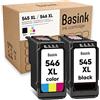 basink Cartuccia d'inchiostro compatibile con Canon PG-545 CL-546XL Confezione 2 per TS3150-3151-3350 MX495-490 MG2450-2455-2550 TR4550 MG2550S MG2950