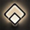 Partenopeautensili® Applique a led lampada per interno moderna doppio rombo luce da parete a muro lampada 12W illuminazione by universo (12W, Luce Bianca Naturale 4000K)