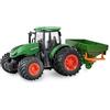 Amewi Trattore con spandiconcime, suono e luce, 1:24 RTR verde RC telecomandati