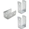 DOJA Barcelona | Supporto a U per Pali | 2 Pz | Supporto per Palo a U | 61x45x100mm | Spessore 2mm | Zinco Galvanizzato | Base di Supporto Palo U Legno | Ancoraggio di Supporto per Pali a U