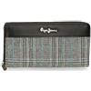 Pepe Jeans Kendra Portafoglio con Porta carte di credito nero 19,5x10x2 cm Poliestere con dettagli in finta pelle, Nero, Taglia unica, Portafoglio con porta carte di credito