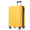 Merax Set di valigie rigide in materiale ABS, leggero, bagaglio a mano, espandibile, lucchetto TSA, manico telescopico, 4 ruote, M-37 x 24,5 x 56,5 cm, elegante giallo, giallo., m, Valigetta rigida