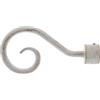 GIRASOLE HOME® Terminale Gancio per Asta da Tenda dal Diametro di 18-20 mm 2 Pezzi in Alluminio (Bianco e Oro)
