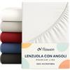 Flowen Lenzuola Matrimoniali con Angoli 200x200 cm Bianco in Microfibra per Letto Super King Size con Materasso fino a 30cm Tessuto Anti-Acaro e Ipoallergenico di Alta Qualità Lavabile in Lavatrice
